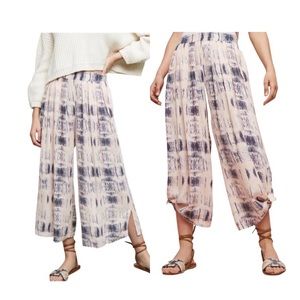 ANTHROPOLOGIE ELEVENSES PEACH GRAY NEWPORT PANTS L